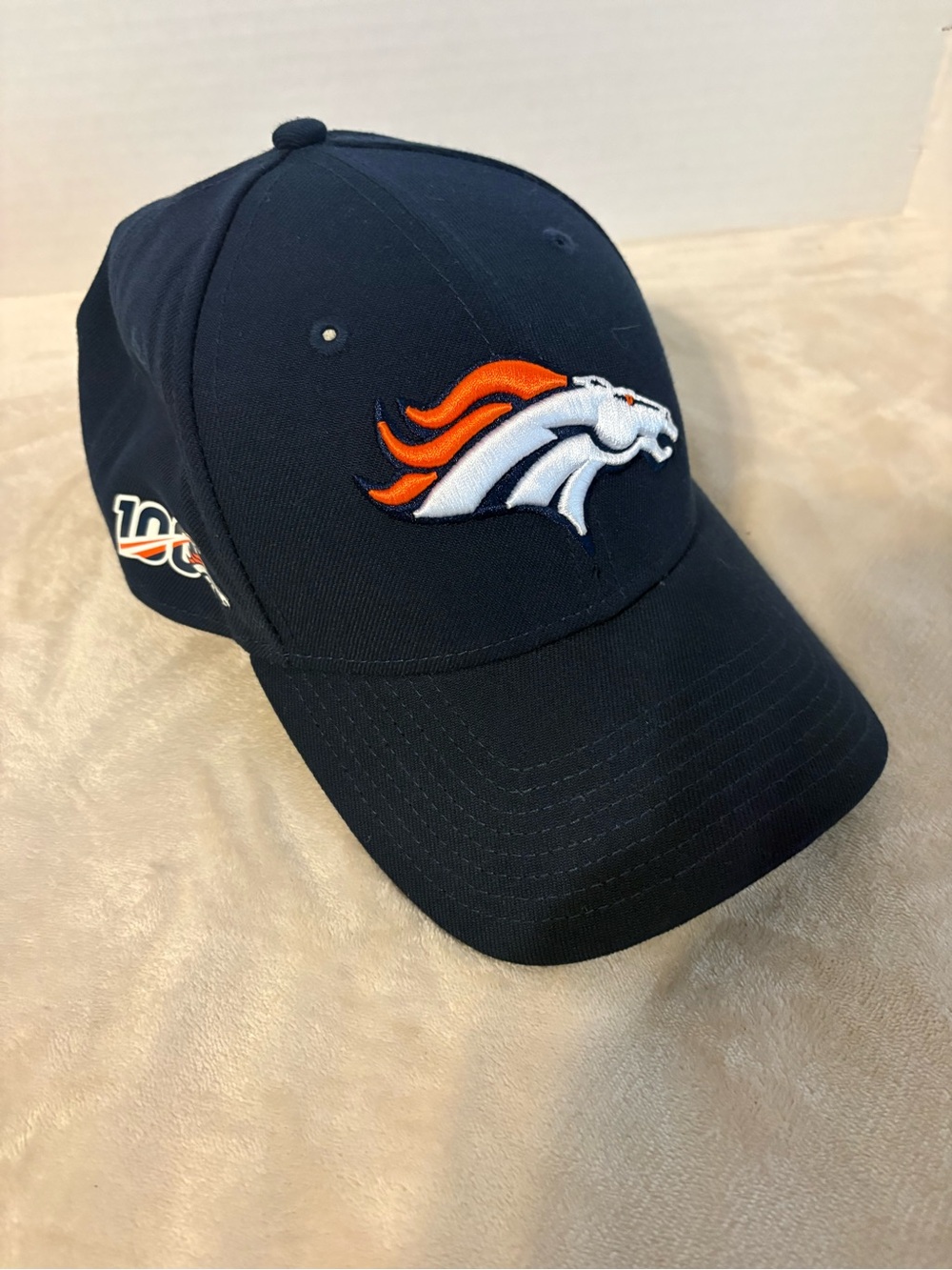 New Era Denver Broncos Navy Cap with Orange & White Logo